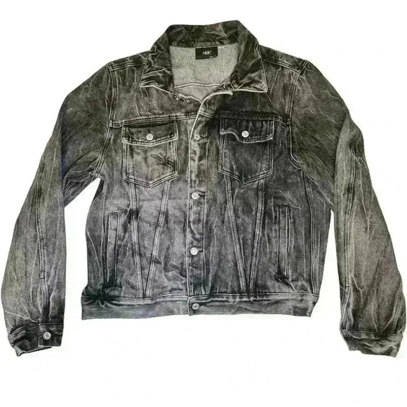 Beautiful boho Denim Jacket With gold embroidered Butterfly size 8-10 women Y2K. - Picture 4 of 5